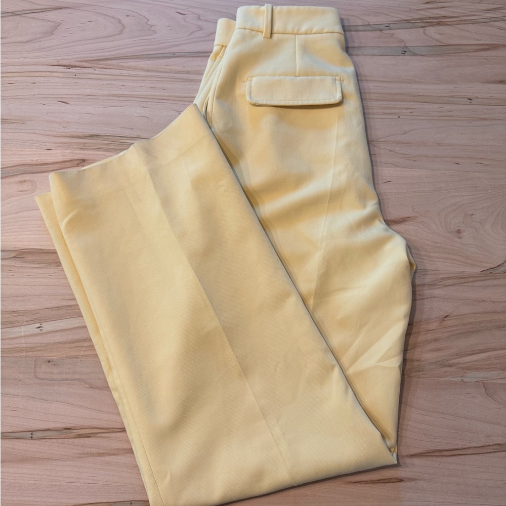 Zara Straight Leg Mid-Rise Work Pant